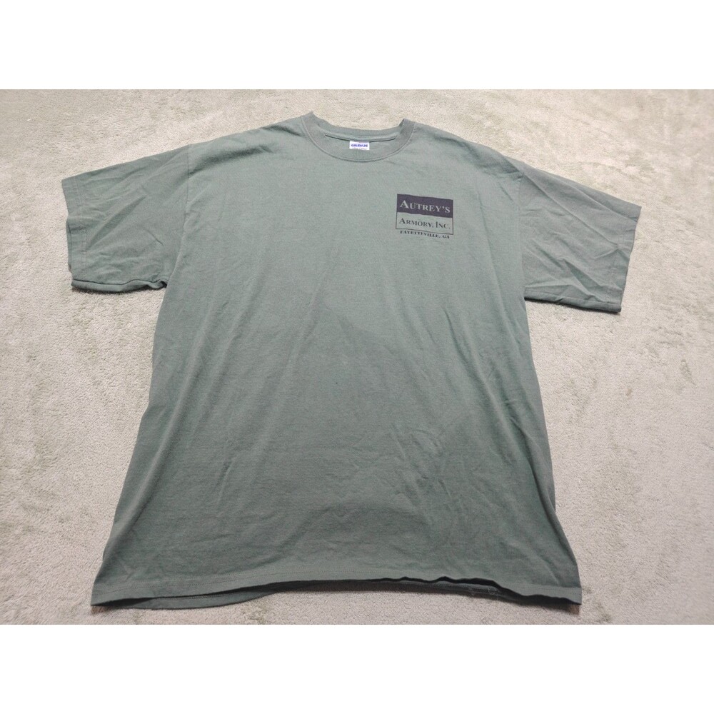 Gun Range Member Shirt XL Green Handgun Graphic Autrey's Armory 24x30